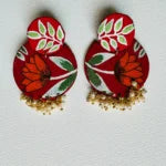 Handpainted Fabric Earring in Different Color