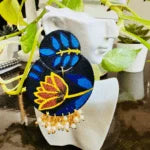 Handpainted Fabric Earring in Different Color