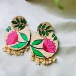 Handpainted Fabric Earring in Different Color