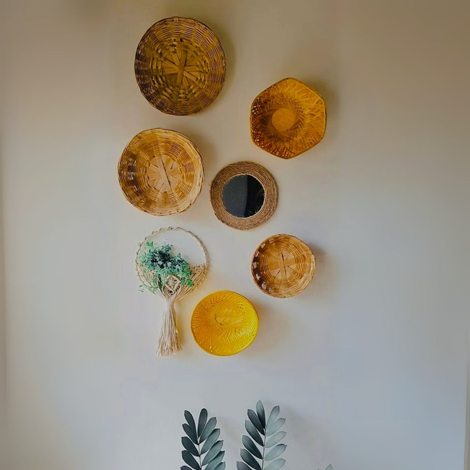 7 pcs Rustic Wall plates for Décor