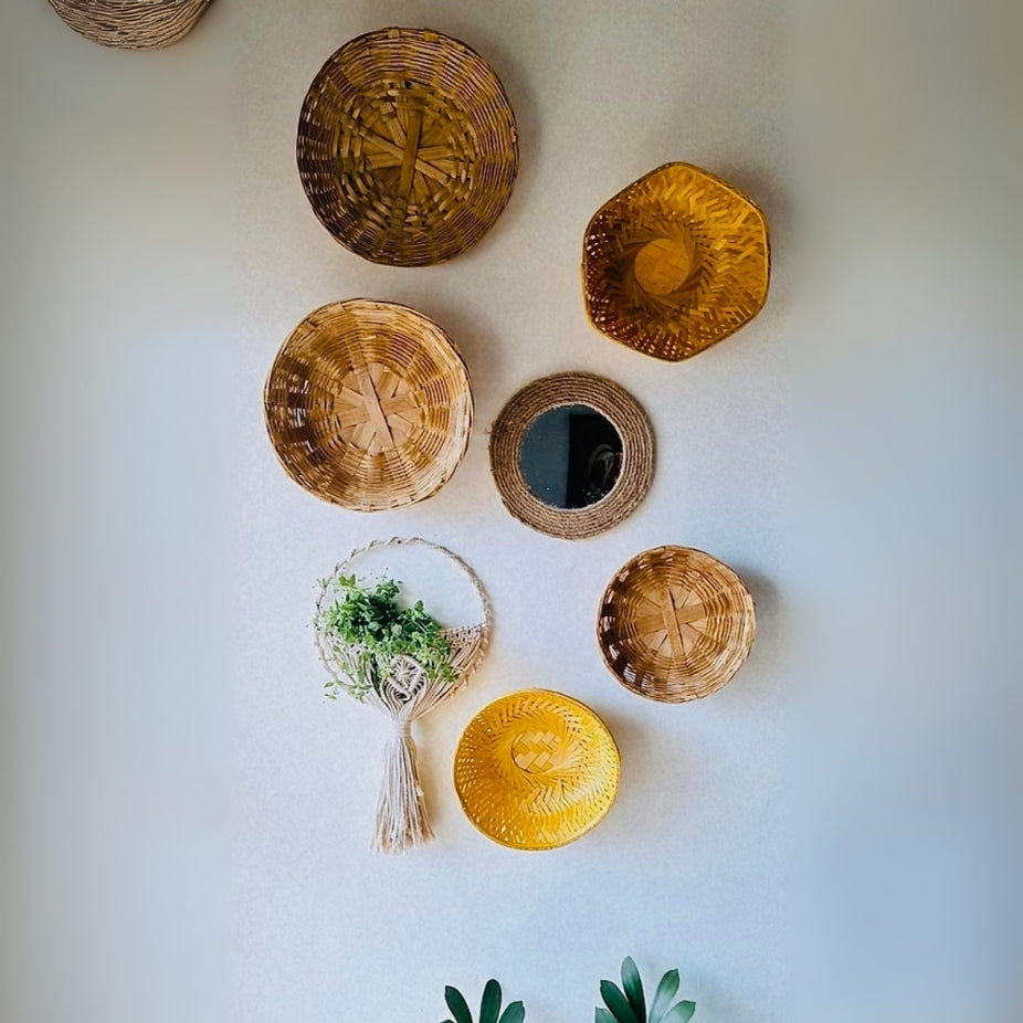 7 pcs Rustic Wall plates for Décor , beautiful