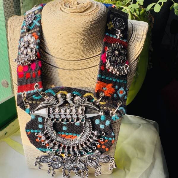 German Silver Multicolor Necklace Set