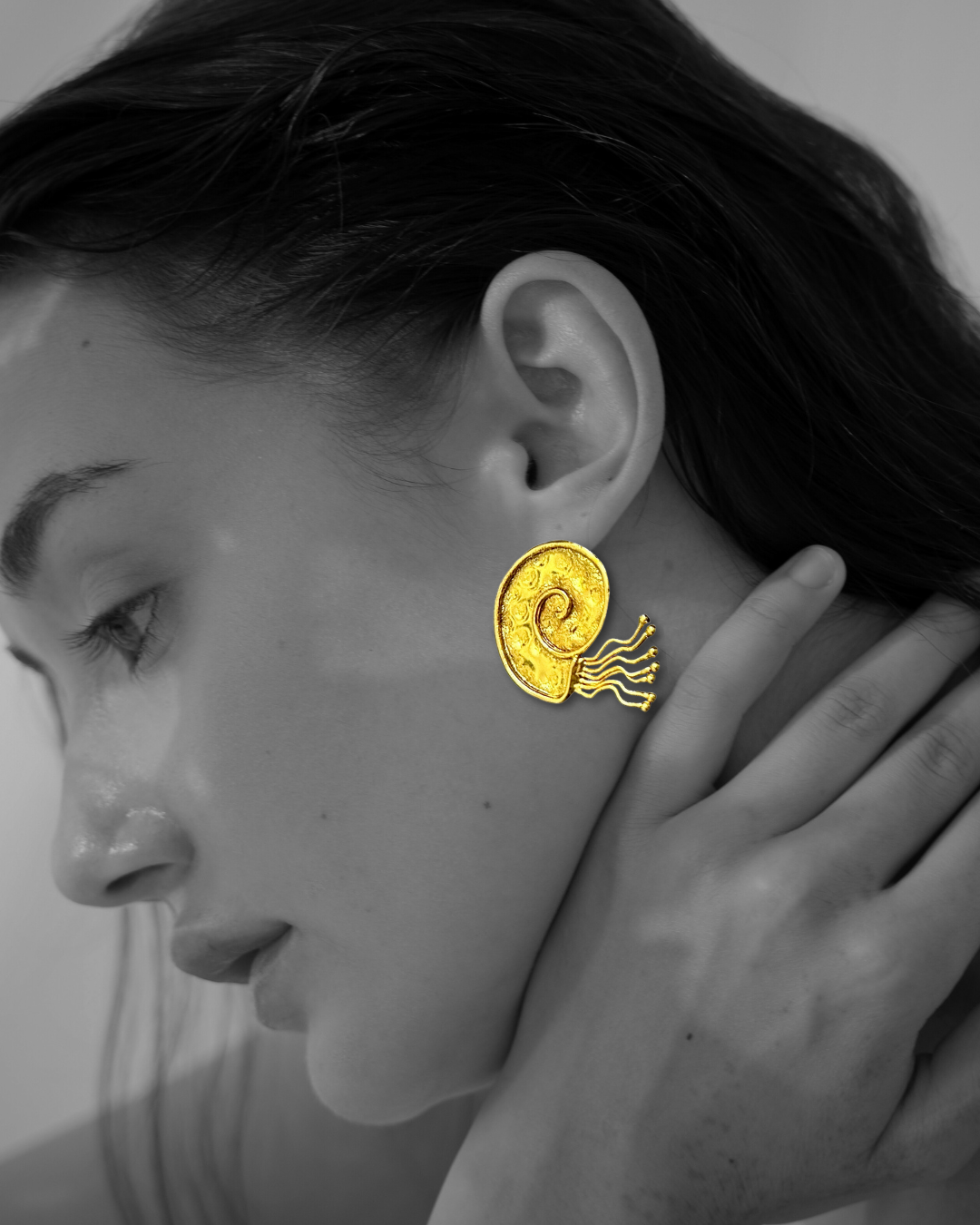 Golden Octopus Handcrafted Earring