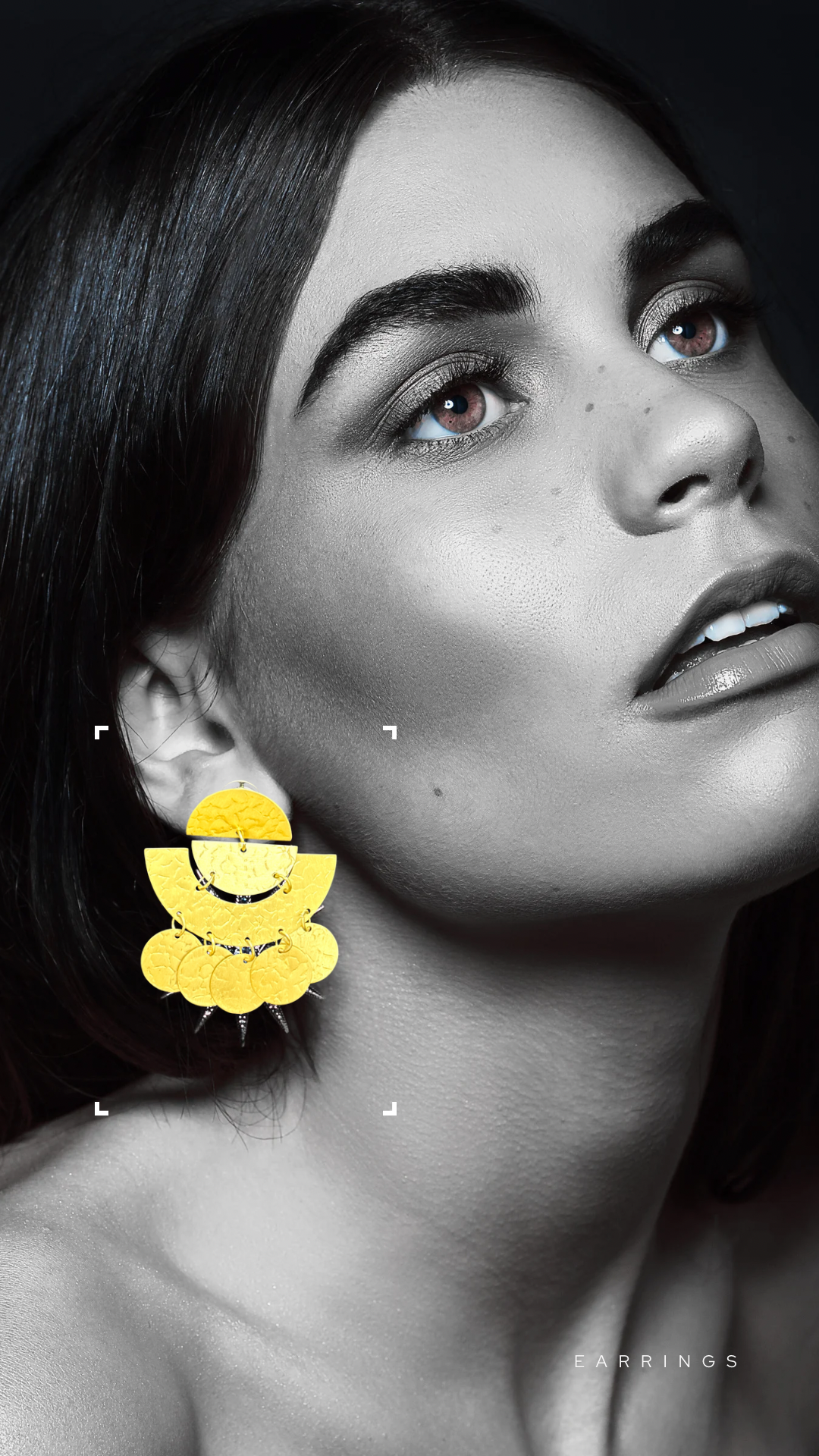 Beautiful Designer Gold Plated Brass Handmade Earring