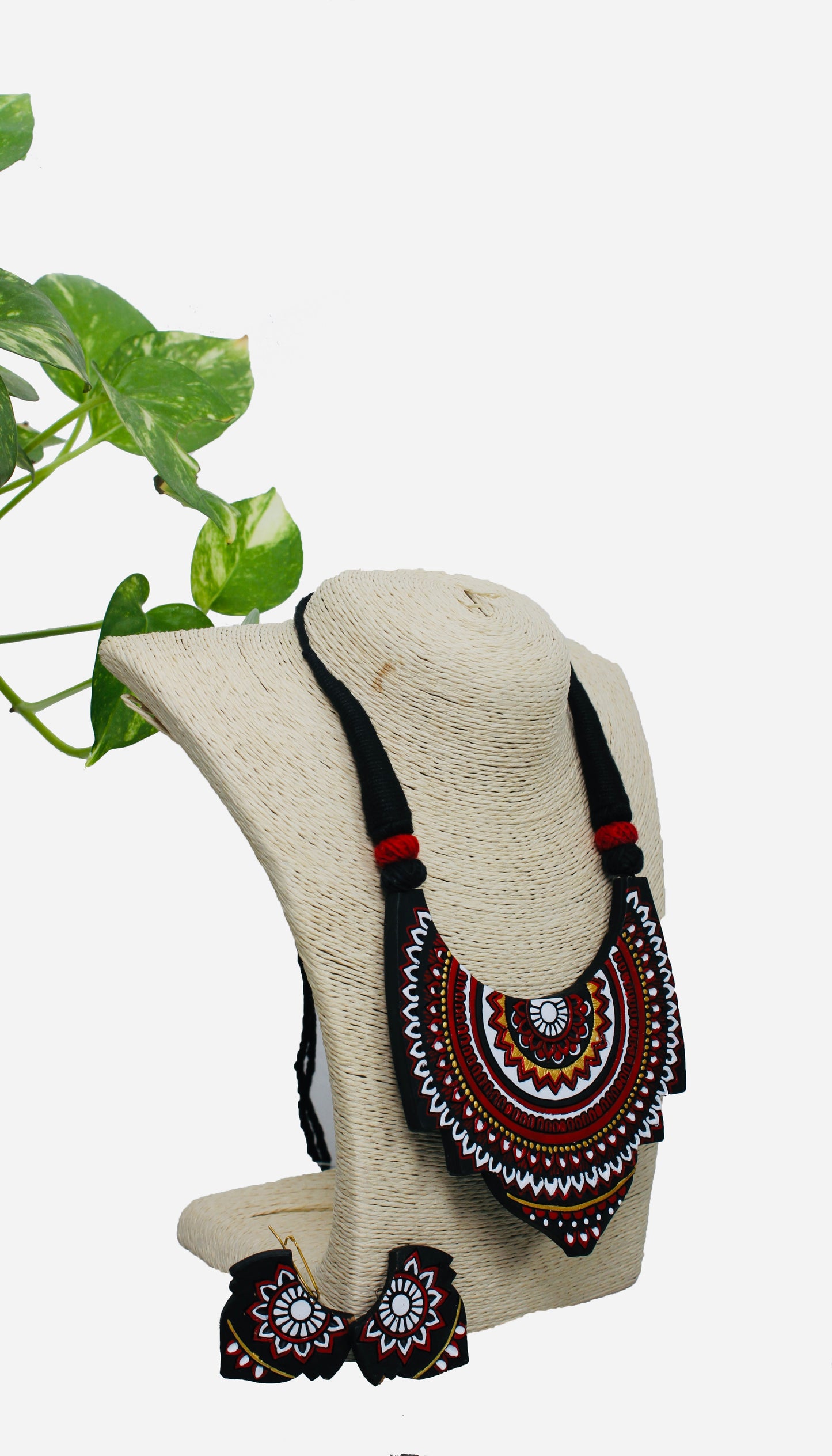 Decorative bag with intricate patterns on a white background
