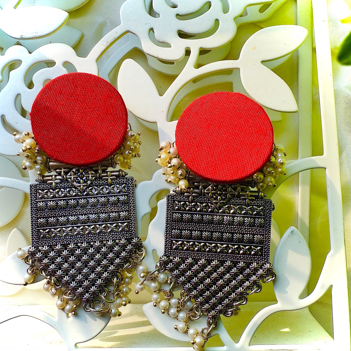 Handloom Fabric Danglers