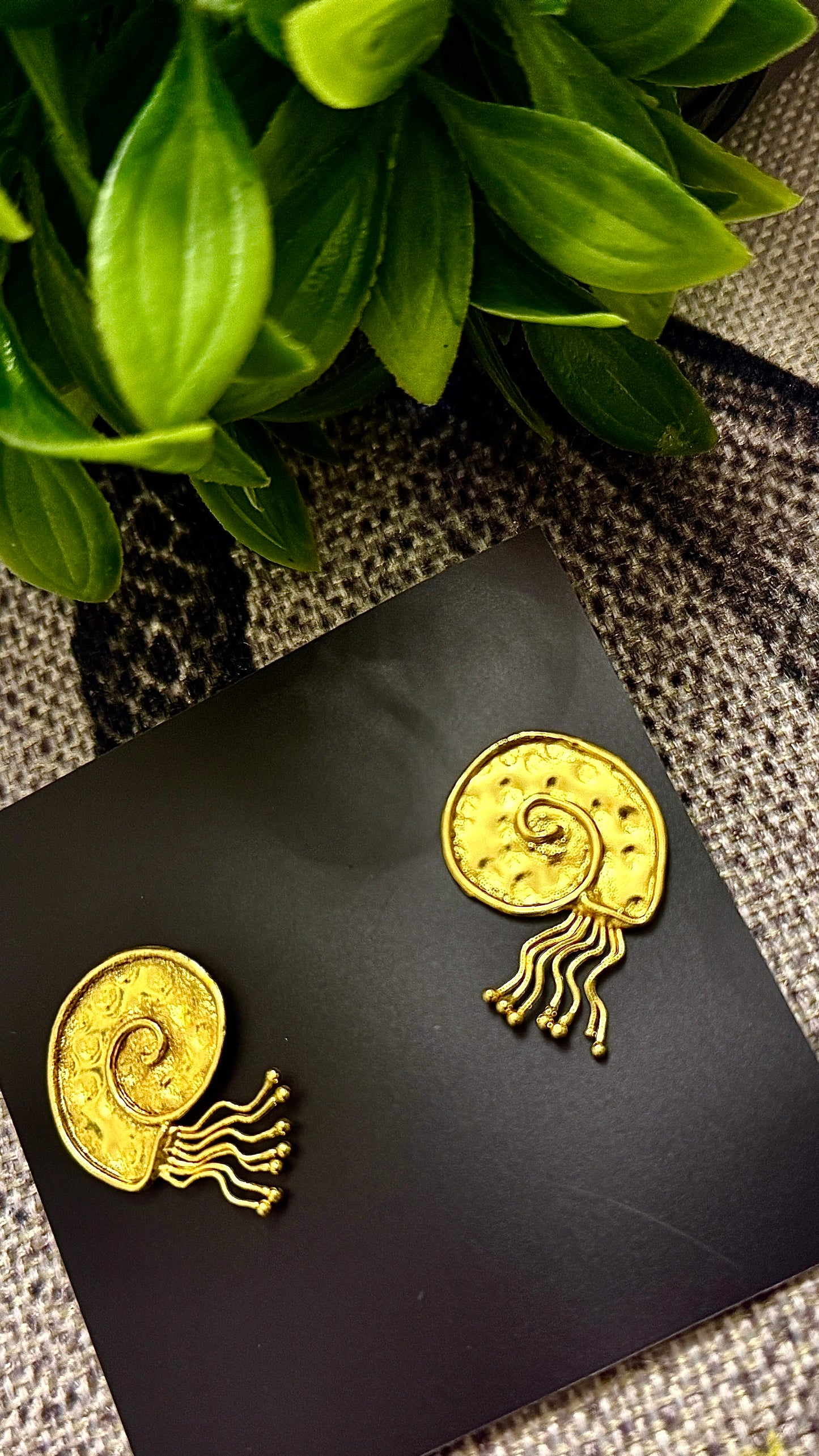 Golden Octopus Handcrafted Earring