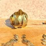 Golden wooden handbags