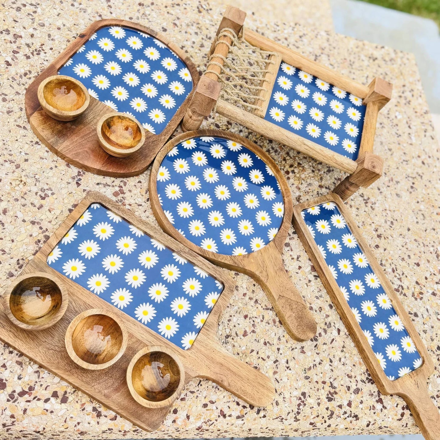 Khat Shape Serving Platter Set Available in 2 Designs