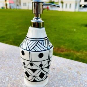Black and White Bathroom Dispensers Set of 3