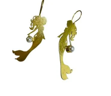 Mermaid Shaped Metal Earring