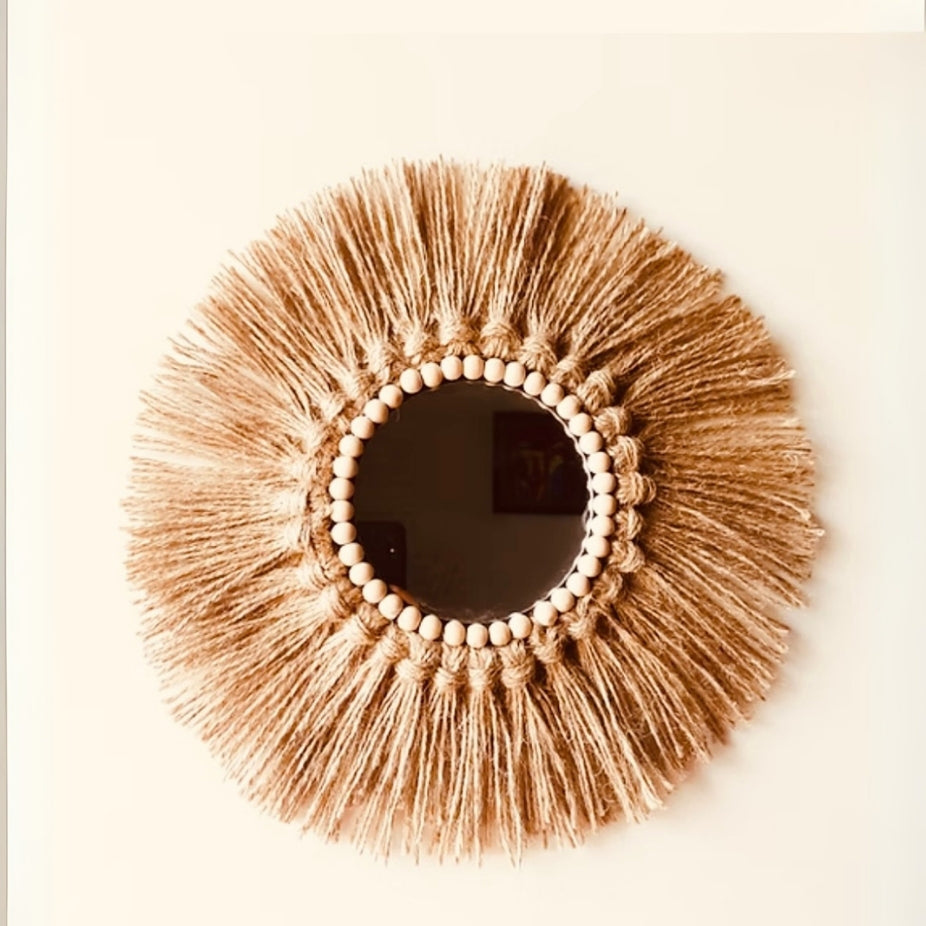 Handcrafted wall mirror with artistic frame for luxury interiors