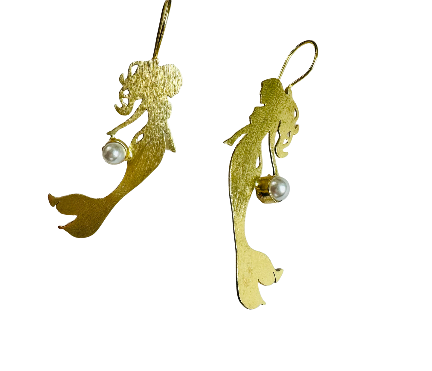 Mermaid Shaped Metal Earring