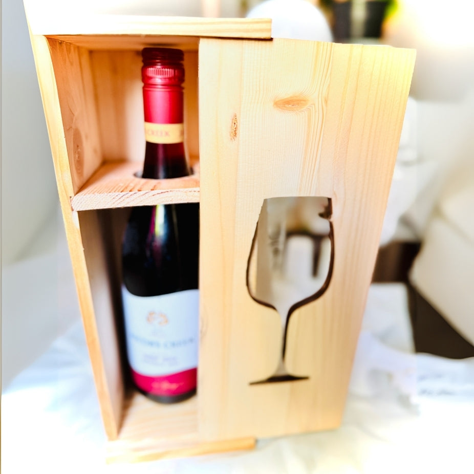 Pine wood wine Gifting Box