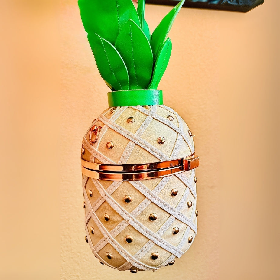 Unique fruit-inspired pineapple bag ideal for parties and summer events