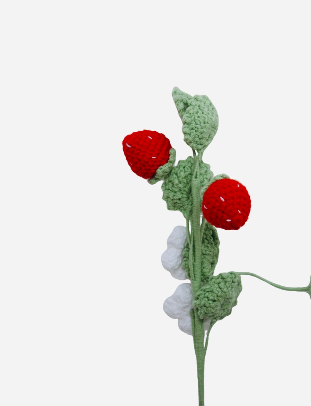 Strawberry Shaped Handmade Crochet Flower