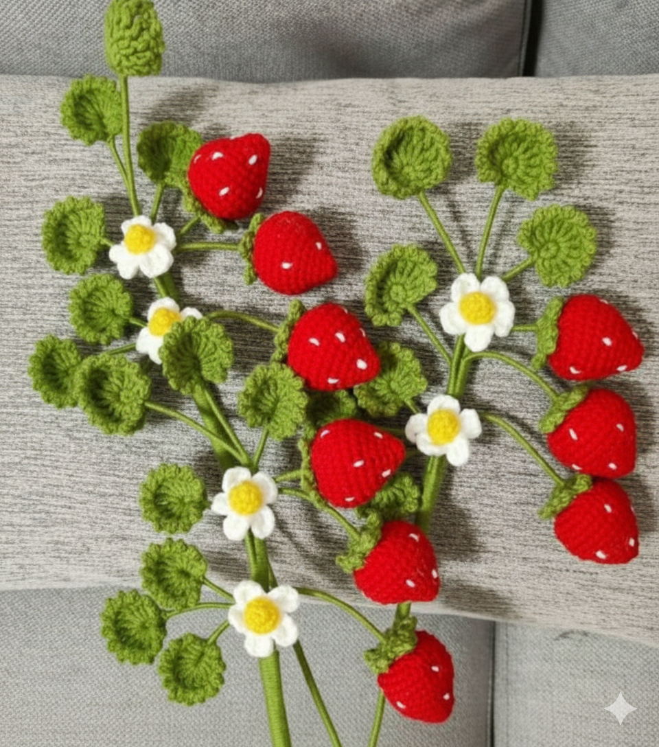 Strawberry_Shaped_Handmade_Crochet_Flower