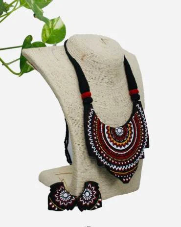 Handcrafted matching necklace and Earring set