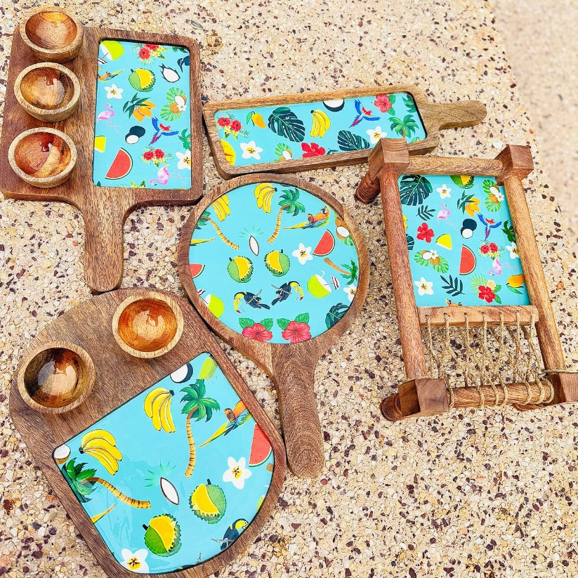 Khat Shape Serving Platter Set Available in 2 Designs