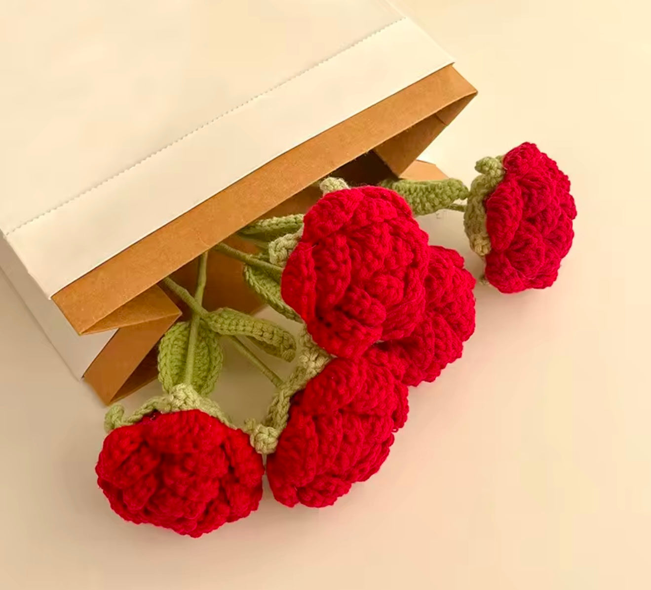 Valentines Day Rose Fashion Durable crochet Flower