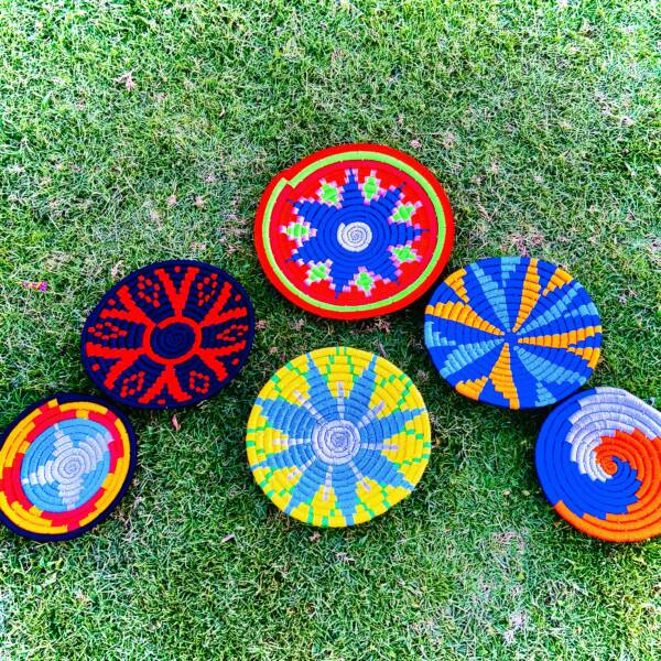 Sabai Grass Handmade Wall Décor Plates - 7pcs