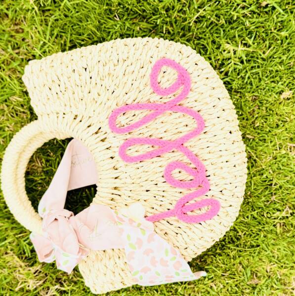 Vacation Style Straw Bag with a Bow Available in 2 Colors