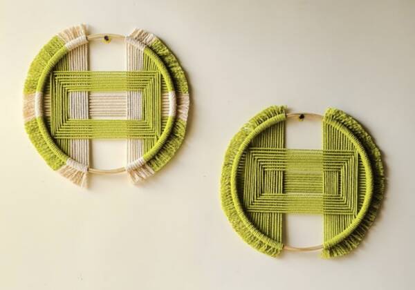Macrame thread Handmade Circle shape Wall Décor