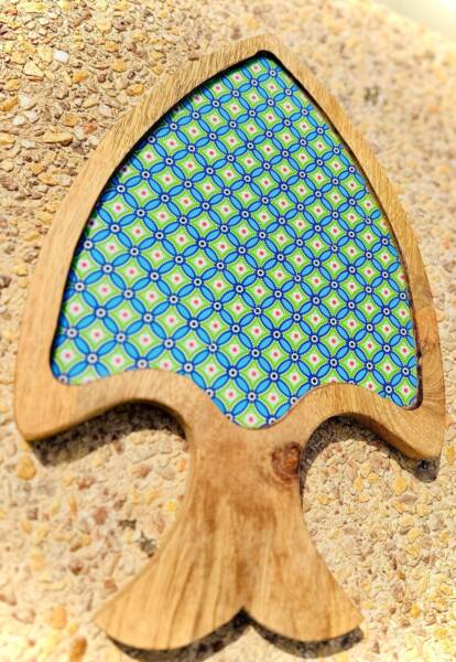 Wooden Fish-Shaped Serving Platter Set – Artistic & Unique