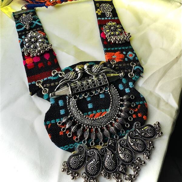 German Silver Multicolor Necklace Set