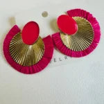 Rattan raffia Earring in two Colors