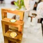 Wooden Set of 3 Candle Holder