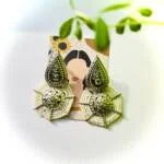 Brass Metal Crysal And Beads Studded Sequis Hand Crafted Drop Earring