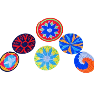 Sabai Grass Handmade Wall Décor Plates - 7pcs