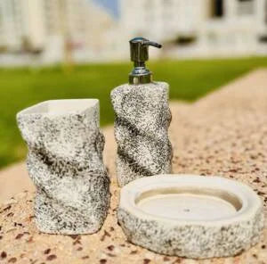 Rustic Looking boho theme Bathroom Dispenser set of 3