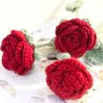 Valentines Day Rose Fashion Durable crochet Flower