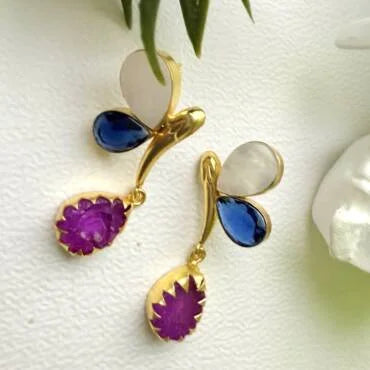 Precious Stone Multicolor Earring