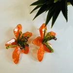 Arcylic Floral Stud Earring