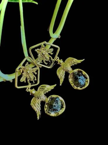 Very Unique Precious Stone Studded Earring