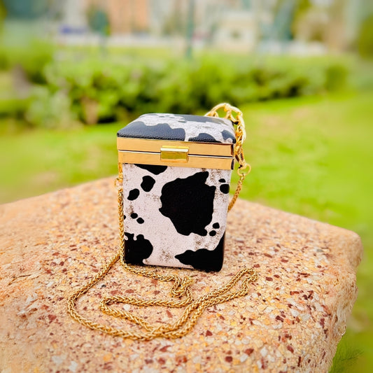 Unique brass metal shaped handbag handcrafted for stylish women and special occasions