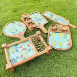 Khat Shape Serving Platter Set Available in 2 Designs
