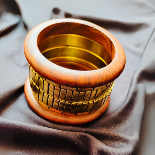 Elegant handcrafted resin and wooden bangles set adding charm to any outfit