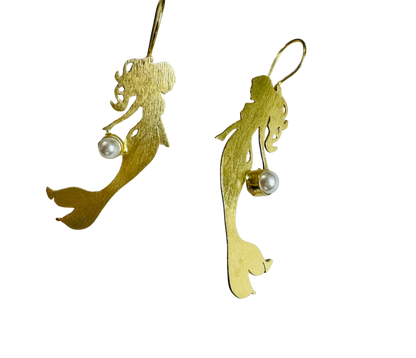 Mermaid Shaped Metal Earring