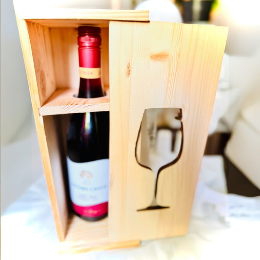 Pine wood wine Gifting Box