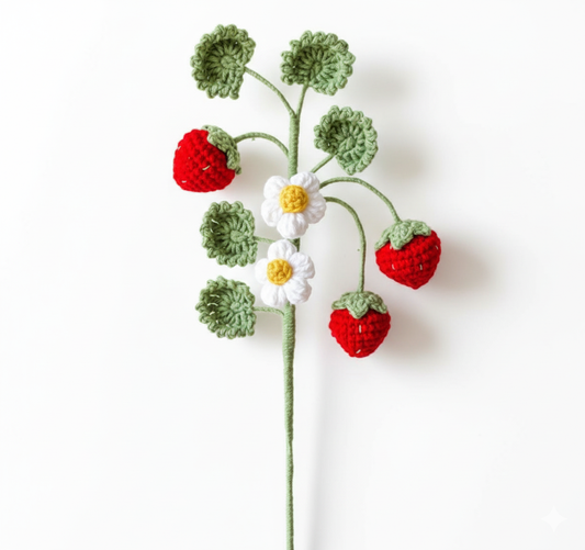 Strawberry_Shaped_Handmade_Crochet_Flower
