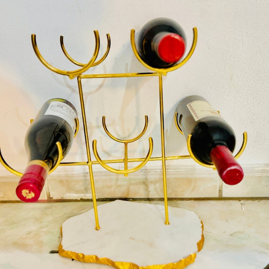 Unique Stand with Rough Stone Stand for Wine