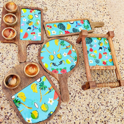 Khat Shape Serving Platter Set Available in 2 Designs