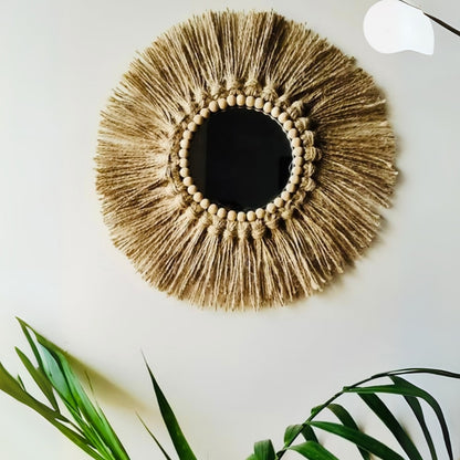 Large decorative wall mirror adding brightness and space to home