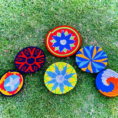 Sabai Grass Handmade Wall Décor Plates - 7pcs
