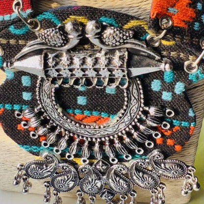 German Silver Multicolor Necklace Set