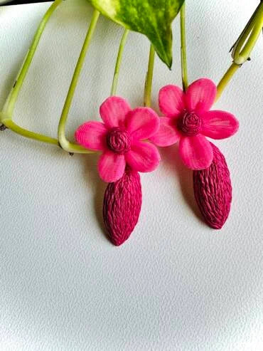Boho Style Raffia Grass Dangler